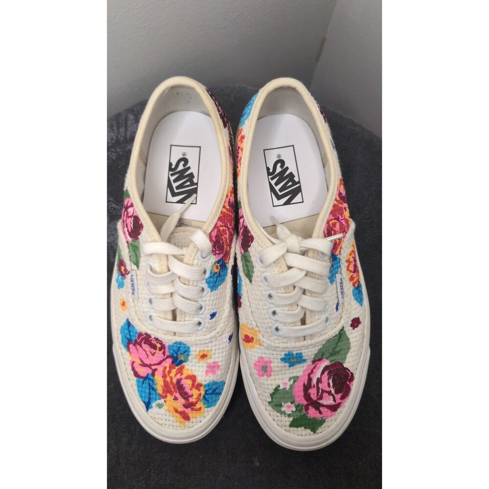 Vans Authentic 44 DX Anaheim Factory Needlepoint Floral Woven Sneaker - Picture 2 of 10